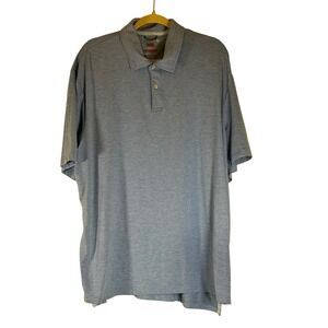 Chaps‎ Everyday Performance Polo Shirt Men's Short Sleeve Heather Blue - XXL